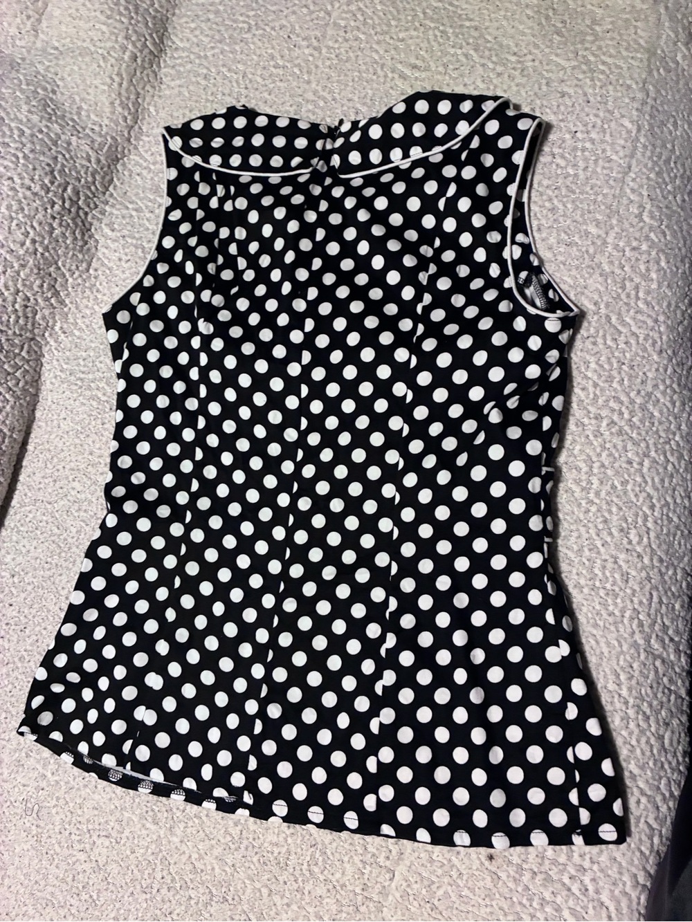 Voodoo Vixen Black and White Polka Dot Top, size XL, retro/vintage aesthetic - Picture 7 of 8